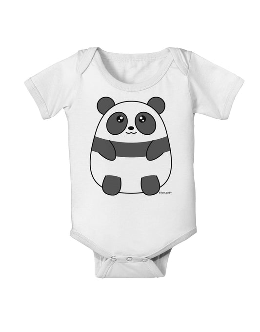 Cute Panda Bear Baby Romper Bodysuit by TooLoud-Baby Romper-TooLoud-White-06-Months-Davson Sales