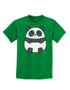 Cute Panda Bear Childrens Dark T-Shirt by TooLoud-Childrens T-Shirt-TooLoud-Kelly-Green-X-Small-Davson Sales