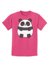 Cute Panda Bear Childrens Dark T-Shirt by TooLoud-Childrens T-Shirt-TooLoud-Sangria-X-Small-Davson Sales