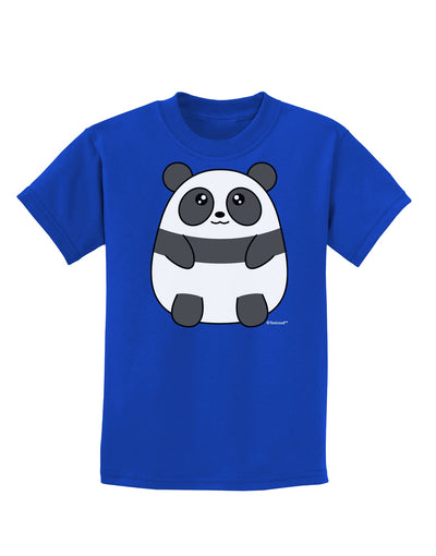 Cute Panda Bear Childrens Dark T-Shirt by TooLoud-Childrens T-Shirt-TooLoud-Royal-Blue-X-Small-Davson Sales