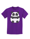 Cute Panda Bear Childrens Dark T-Shirt by TooLoud-Childrens T-Shirt-TooLoud-Purple-X-Small-Davson Sales