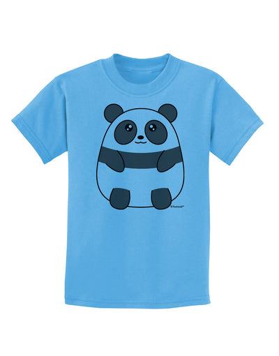 Cute Panda Bear Childrens T-Shirt by TooLoud-Childrens T-Shirt-TooLoud-Aquatic-Blue-X-Small-Davson Sales