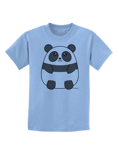 Cute Panda Bear Childrens T-Shirt by TooLoud-Childrens T-Shirt-TooLoud-Light-Blue-X-Small-Davson Sales