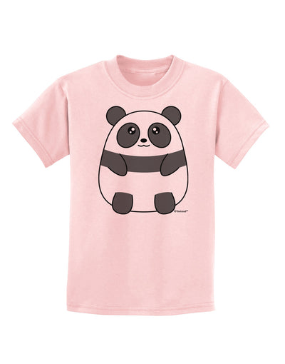 Cute Panda Bear Childrens T-Shirt by TooLoud-Childrens T-Shirt-TooLoud-PalePink-X-Small-Davson Sales