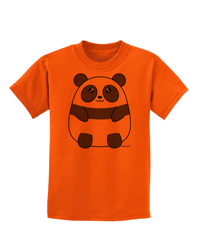 Cute Panda Bear Childrens T-Shirt by TooLoud-Childrens T-Shirt-TooLoud-Orange-X-Small-Davson Sales