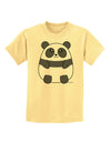 Cute Panda Bear Childrens T-Shirt by TooLoud-Childrens T-Shirt-TooLoud-Daffodil-Yellow-X-Small-Davson Sales