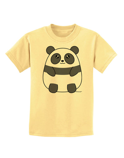 Cute Panda Bear Childrens T-Shirt by TooLoud-Childrens T-Shirt-TooLoud-Daffodil-Yellow-X-Small-Davson Sales