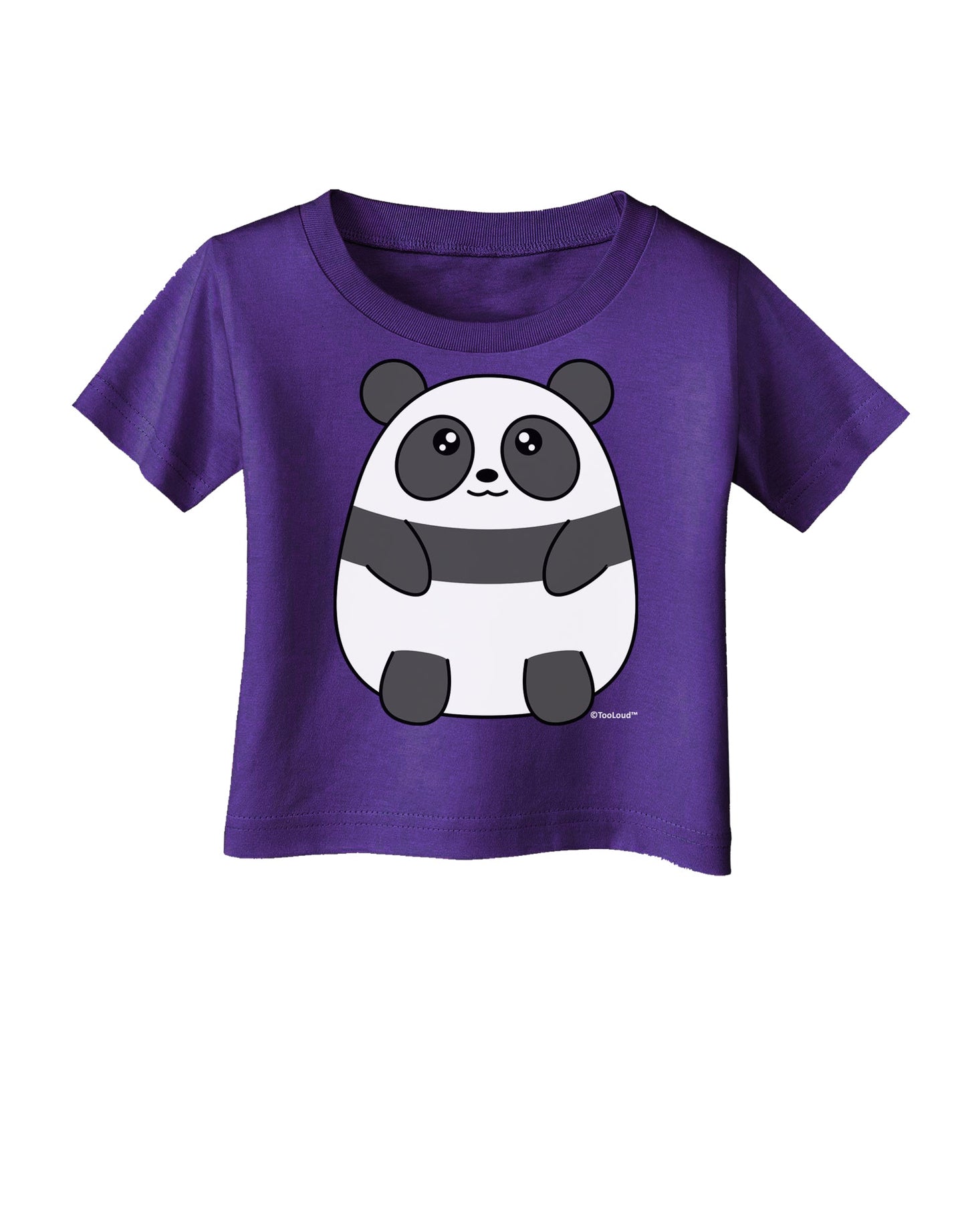 Cute Panda Bear Infant T-Shirt Dark by TooLoud-Infant T-Shirt-TooLoud-Purple-06-Months-Davson Sales