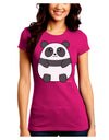 Cute Panda Bear Juniors Crew Dark T-Shirt by TooLoud-T-Shirts Juniors Tops-TooLoud-Hot-Pink-Juniors Fitted Small-Davson Sales