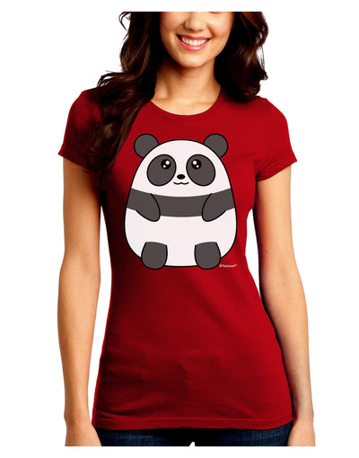 Cute Panda Bear Juniors Crew Dark T-Shirt by TooLoud-T-Shirts Juniors Tops-TooLoud-Red-Juniors Fitted Small-Davson Sales