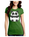 Cute Panda Bear Juniors Crew Dark T-Shirt by TooLoud-T-Shirts Juniors Tops-TooLoud-Kiwi-Green-Juniors Fitted X-Small-Davson Sales