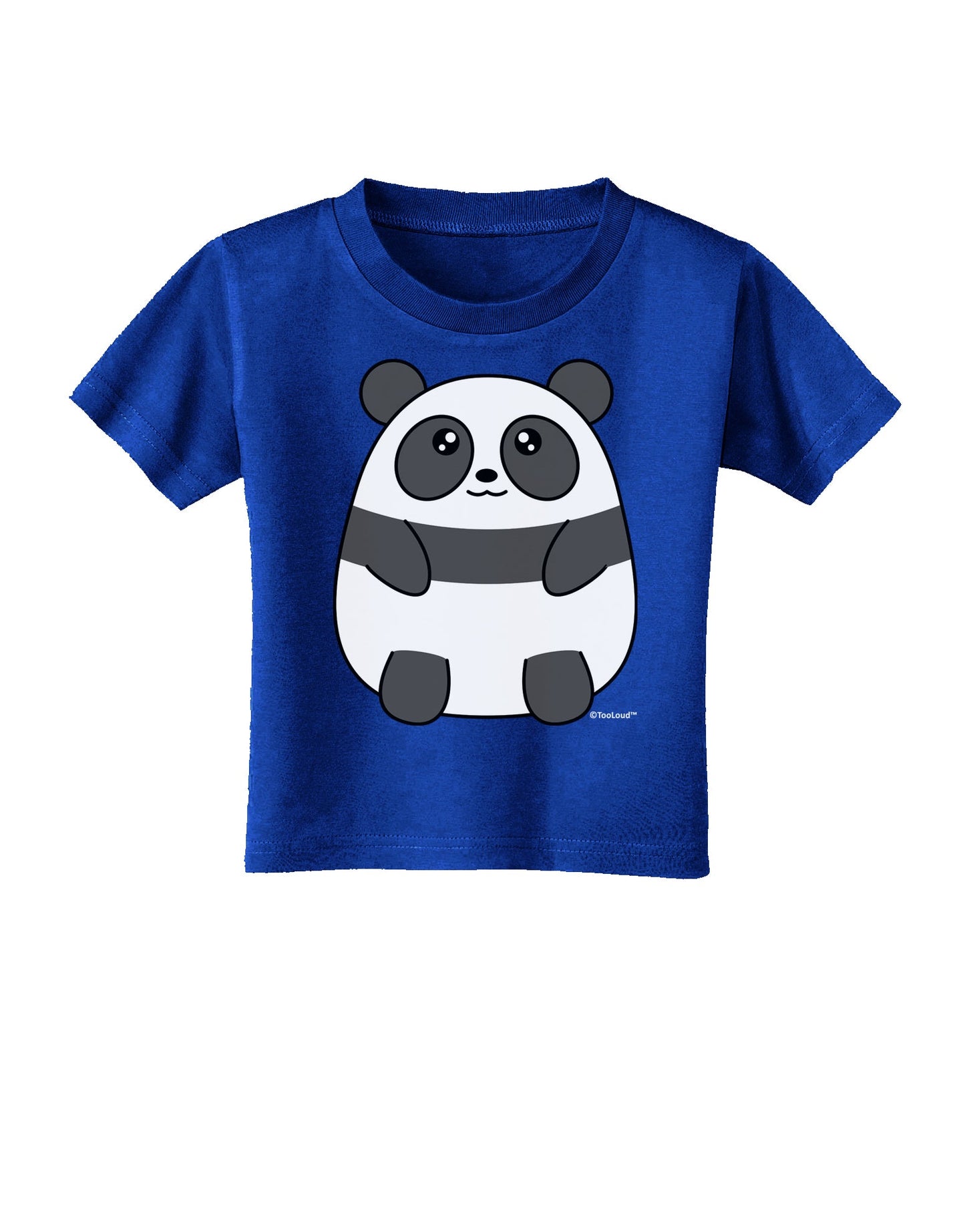 Cute Panda Bear Toddler T-Shirt Dark by TooLoud-Toddler T-Shirt-TooLoud-Royal-Blue-2T-Davson Sales