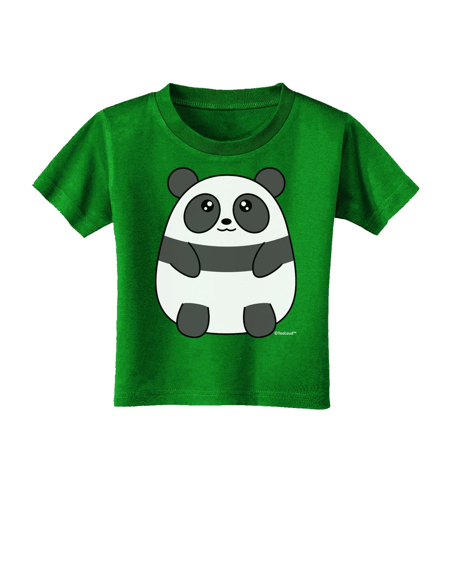 Cute Panda Bear Toddler T-Shirt Dark by TooLoud-Toddler T-Shirt-TooLoud-Clover-Green-2T-Davson Sales