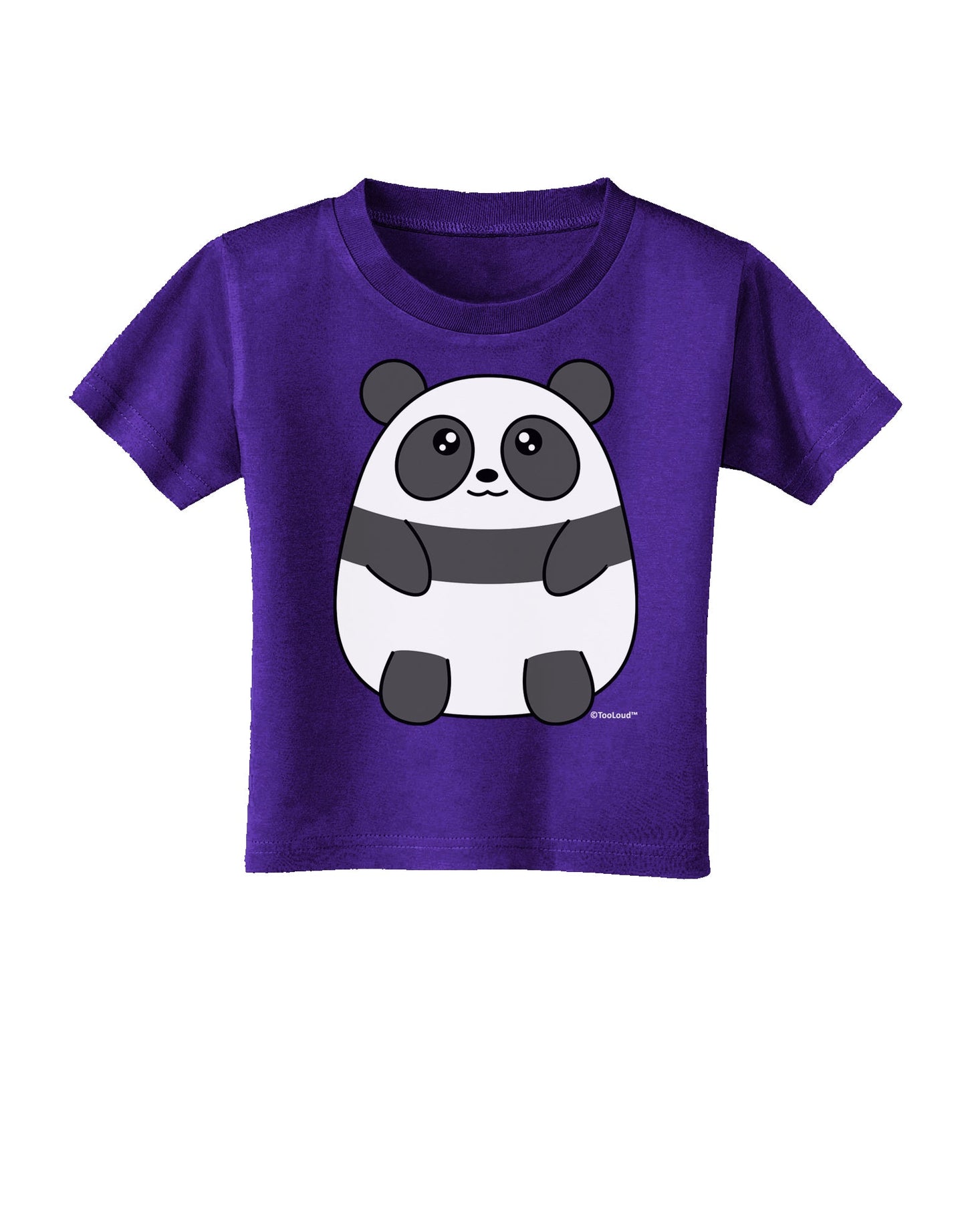 Cute Panda Bear Toddler T-Shirt Dark by TooLoud-Toddler T-Shirt-TooLoud-Purple-2T-Davson Sales