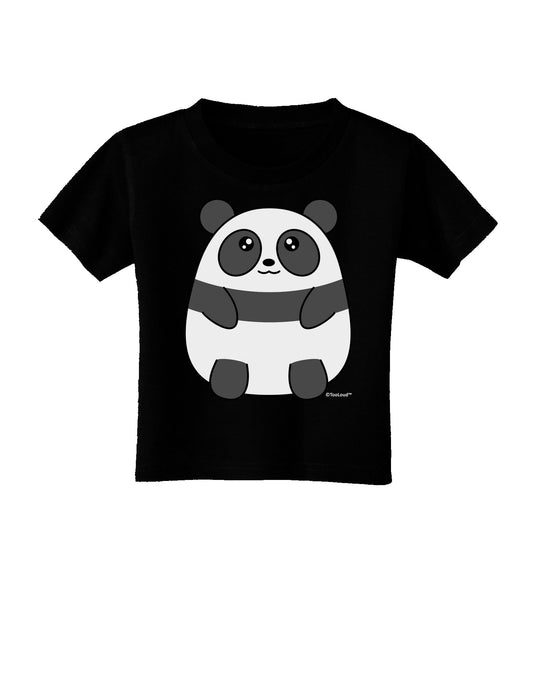 Cute Panda Bear Toddler T-Shirt Dark by TooLoud-Toddler T-Shirt-TooLoud-Black-2T-Davson Sales