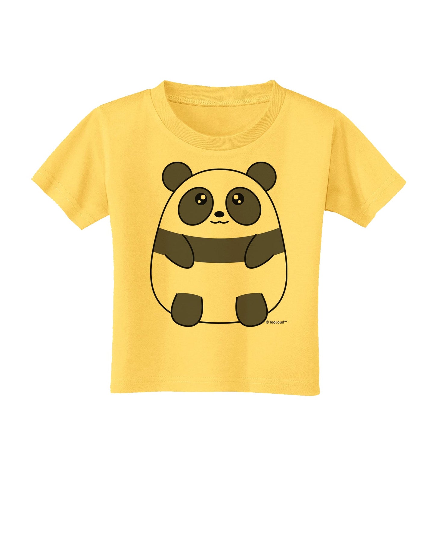 Cute Panda Bear Toddler T-Shirt by TooLoud-Toddler T-Shirt-TooLoud-Yellow-2T-Davson Sales