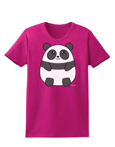 Cute Panda Bear Womens Dark T-Shirt by TooLoud-Womens T-Shirt-TooLoud-Hot-Pink-Small-Davson Sales