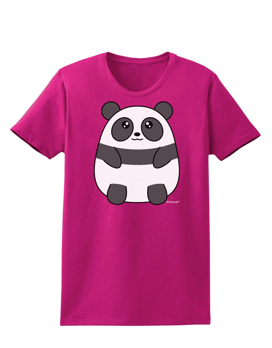 Cute Panda Bear Womens Dark T-Shirt by TooLoud-Womens T-Shirt-TooLoud-Black-X-Small-Davson Sales