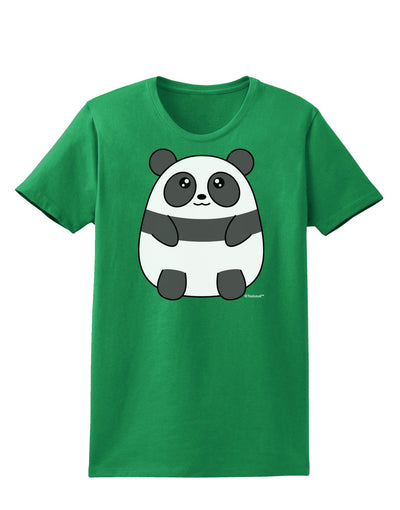 Cute Panda Bear Womens Dark T-Shirt by TooLoud-Womens T-Shirt-TooLoud-Kelly-Green-X-Small-Davson Sales