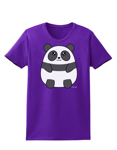 Cute Panda Bear Womens Dark T-Shirt by TooLoud-Womens T-Shirt-TooLoud-Purple-X-Small-Davson Sales