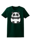 Cute Panda Bear Womens Dark T-Shirt by TooLoud-Womens T-Shirt-TooLoud-Forest-Green-Small-Davson Sales