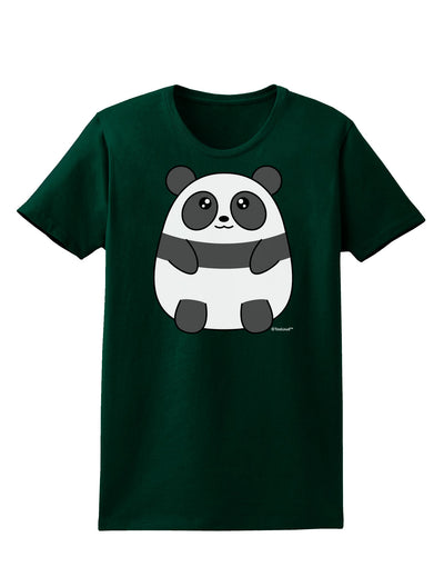 Cute Panda Bear Womens Dark T-Shirt by TooLoud-Womens T-Shirt-TooLoud-Forest-Green-Small-Davson Sales