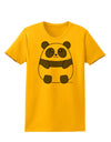 Cute Panda Bear Womens T-Shirt by TooLoud-Womens T-Shirt-TooLoud-Gold-X-Small-Davson Sales