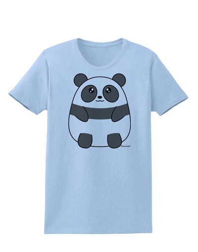 Cute Panda Bear Womens T-Shirt by TooLoud-Womens T-Shirt-TooLoud-Light-Blue-X-Small-Davson Sales