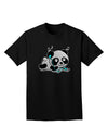 Cute Panda With Ear Buds Adult Dark T-Shirt-Mens T-Shirt-TooLoud-Black-Small-Davson Sales