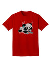 Cute Panda With Ear Buds Adult Dark T-Shirt-Mens T-Shirt-TooLoud-Red-Small-Davson Sales