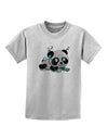 Cute Panda With Ear Buds Childrens T-Shirt-Childrens T-Shirt-TooLoud-AshGray-X-Small-Davson Sales