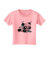 Cute Panda With Ear Buds Toddler T-Shirt-Toddler T-Shirt-TooLoud-Candy-Pink-2T-Davson Sales