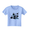 Cute Panda With Ear Buds Toddler T-Shirt-Toddler T-Shirt-TooLoud-Aquatic-Blue-2T-Davson Sales