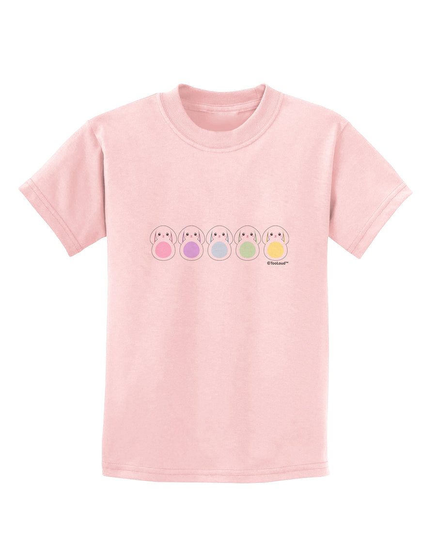 Cute Pastel Bunnies Childrens T-Shirt by TooLoud-Childrens T-Shirt-TooLoud-White-X-Small-Davson Sales