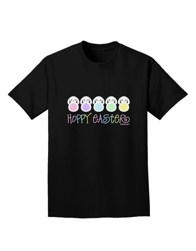 Cute Pastel Bunnies - Hoppy Easter Adult Dark T-Shirt by TooLoud-Mens T-Shirt-TooLoud-Black-Small-Davson Sales