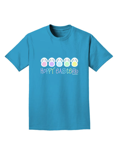 Cute Pastel Bunnies - Hoppy Easter Adult Dark T-Shirt by TooLoud-Mens T-Shirt-TooLoud-Turquoise-Small-Davson Sales