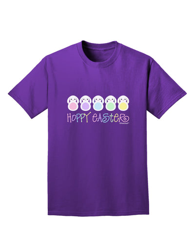 Cute Pastel Bunnies - Hoppy Easter Adult Dark T-Shirt by TooLoud-Mens T-Shirt-TooLoud-Purple-Small-Davson Sales