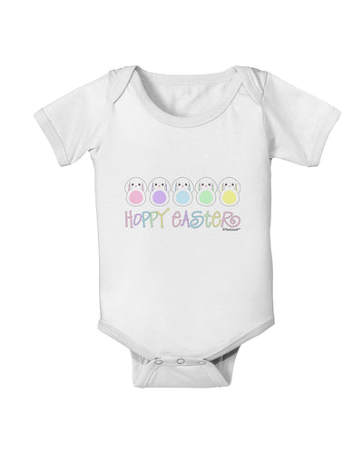 Cute Pastel Bunnies - Hoppy Easter Baby Romper Bodysuit by TooLoud-Baby Romper-TooLoud-White-06-Months-Davson Sales