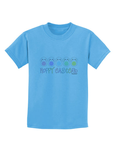 Cute Pastel Bunnies - Hoppy Easter Childrens T-Shirt by TooLoud-Childrens T-Shirt-TooLoud-Aquatic-Blue-X-Small-Davson Sales