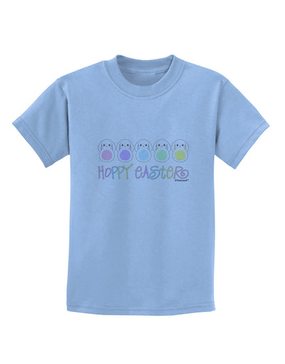 Cute Pastel Bunnies - Hoppy Easter Childrens T-Shirt by TooLoud-Childrens T-Shirt-TooLoud-Light-Blue-X-Small-Davson Sales