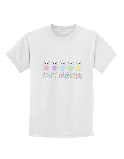 Cute Pastel Bunnies - Hoppy Easter Childrens T-Shirt by TooLoud-Childrens T-Shirt-TooLoud-White-X-Small-Davson Sales