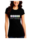 Cute Pastel Bunnies - Hoppy Easter Juniors Crew Dark T-Shirt by TooLoud-T-Shirts Juniors Tops-TooLoud-Black-Juniors Fitted Small-Davson Sales