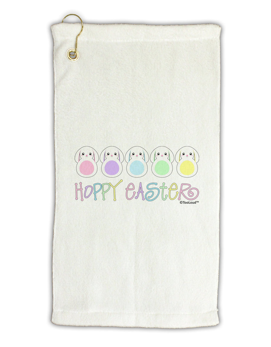 Cute Pastel Bunnies - Hoppy Easter Micro Terry Gromet Golf Towel 16 x 25 inch by TooLoud-Golf Towel-TooLoud-White-Davson Sales