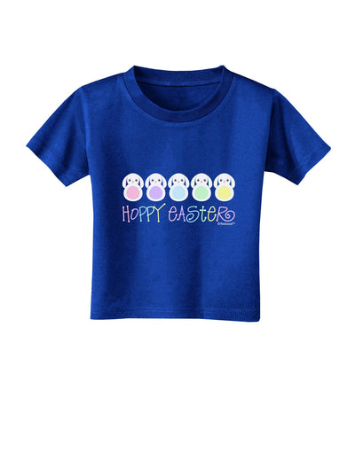 Cute Pastel Bunnies - Hoppy Easter Toddler T-Shirt Dark by TooLoud-Toddler T-Shirt-TooLoud-Royal-Blue-2T-Davson Sales