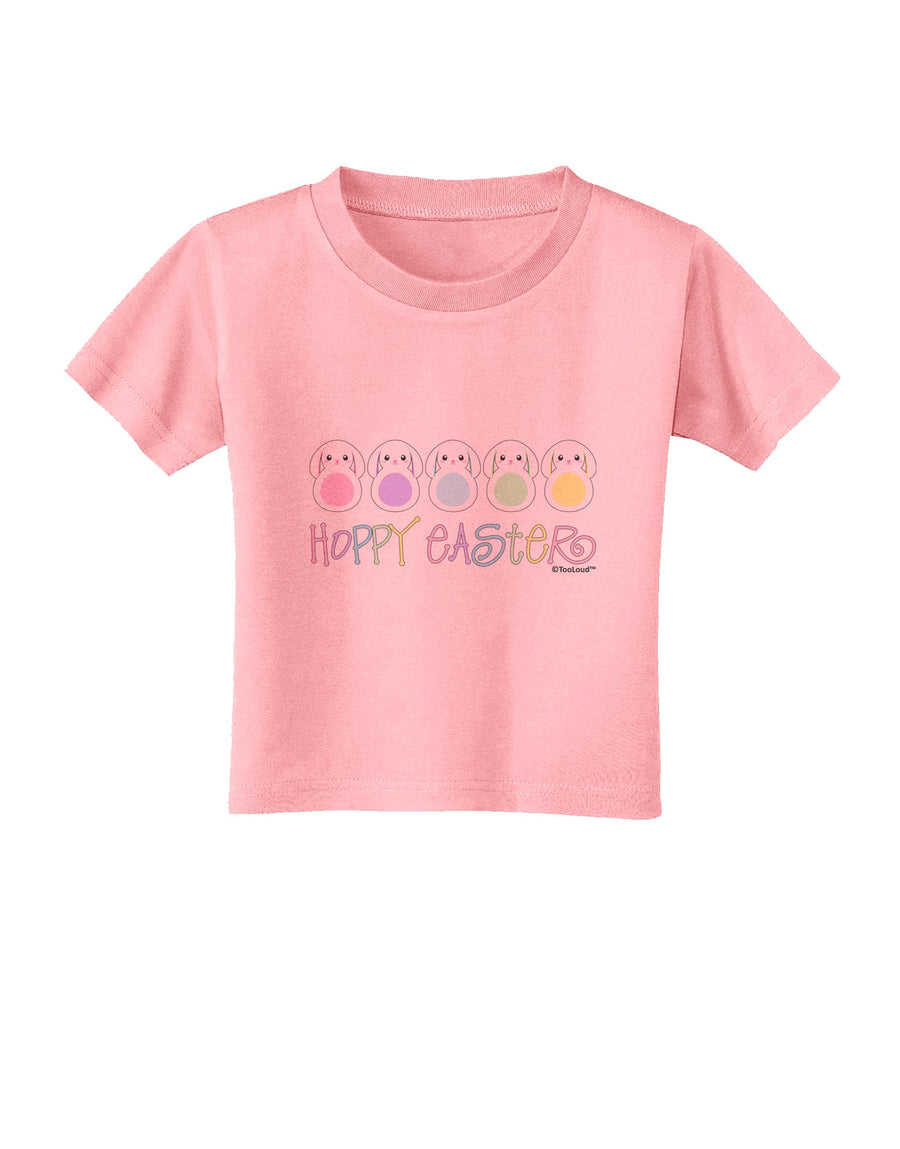 Cute Pastel Bunnies - Hoppy Easter Toddler T-Shirt by TooLoud-Toddler T-Shirt-TooLoud-White-2T-Davson Sales