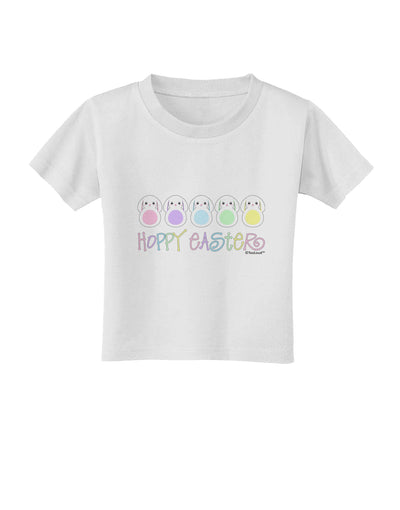 Cute Pastel Bunnies - Hoppy Easter Toddler T-Shirt by TooLoud-Toddler T-Shirt-TooLoud-White-2T-Davson Sales