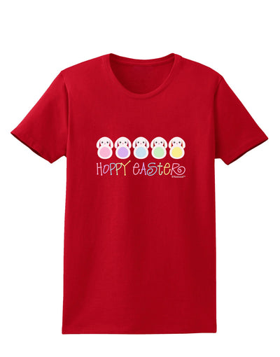 Cute Pastel Bunnies - Hoppy Easter Womens Dark T-Shirt by TooLoud-Womens T-Shirt-TooLoud-Red-X-Small-Davson Sales