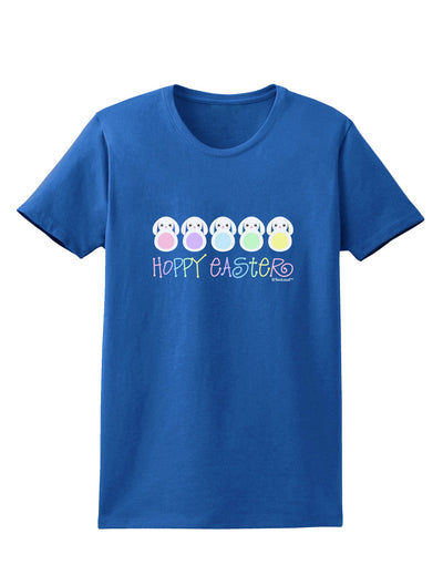 Cute Pastel Bunnies - Hoppy Easter Womens Dark T-Shirt by TooLoud-Womens T-Shirt-TooLoud-Royal-Blue-X-Small-Davson Sales