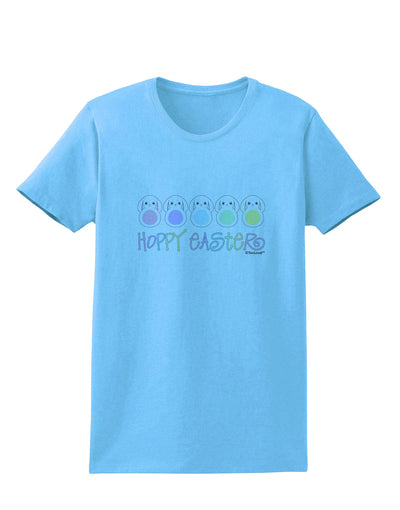 Cute Pastel Bunnies - Hoppy Easter Womens T-Shirt by TooLoud-Womens T-Shirt-TooLoud-Aquatic-Blue-X-Small-Davson Sales