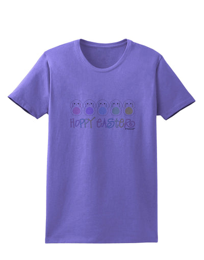 Cute Pastel Bunnies - Hoppy Easter Womens T-Shirt by TooLoud-Womens T-Shirt-TooLoud-Violet-X-Small-Davson Sales